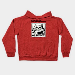 Cats are like coffee - I can't function without them! - I Love my cat - 2 Kids Hoodie